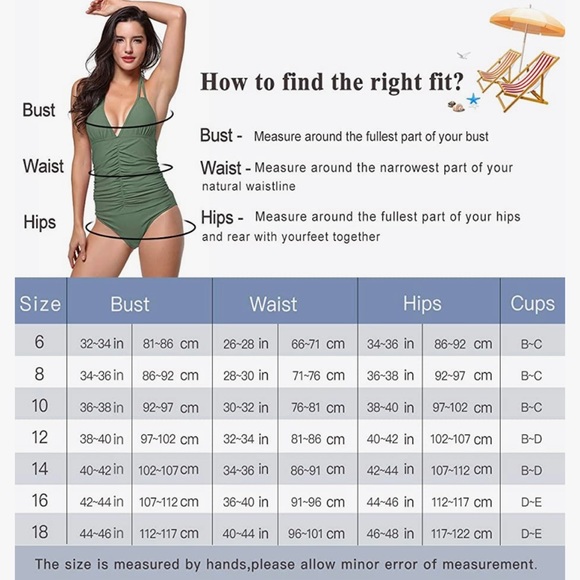 Upopby Halter Push-up Floral One-piece Swimsuit - Picture 7 of 8